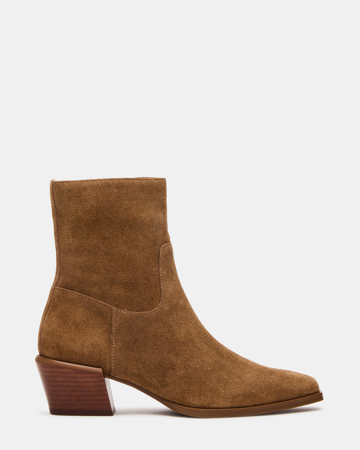 DANEY Taupe Suede Square-Toe Women's Ankle Boot - Steve Madden