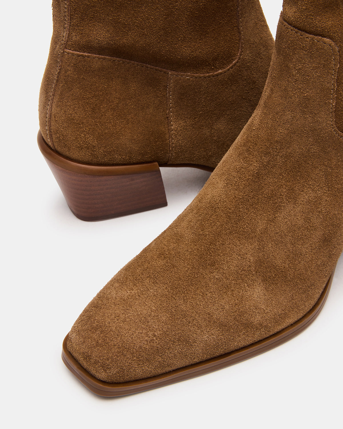 DANEY Taupe Suede Square-Toe Women's Ankle Boot - Steve Madden