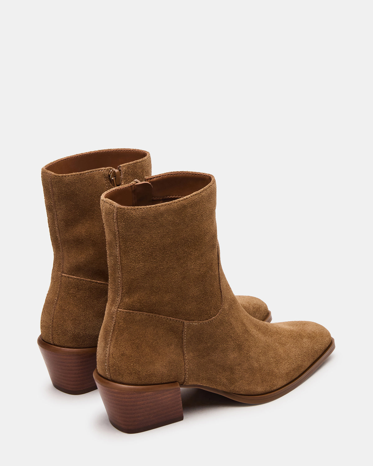 DANEY Taupe Suede Square-Toe Women's Ankle Boot - Steve Madden