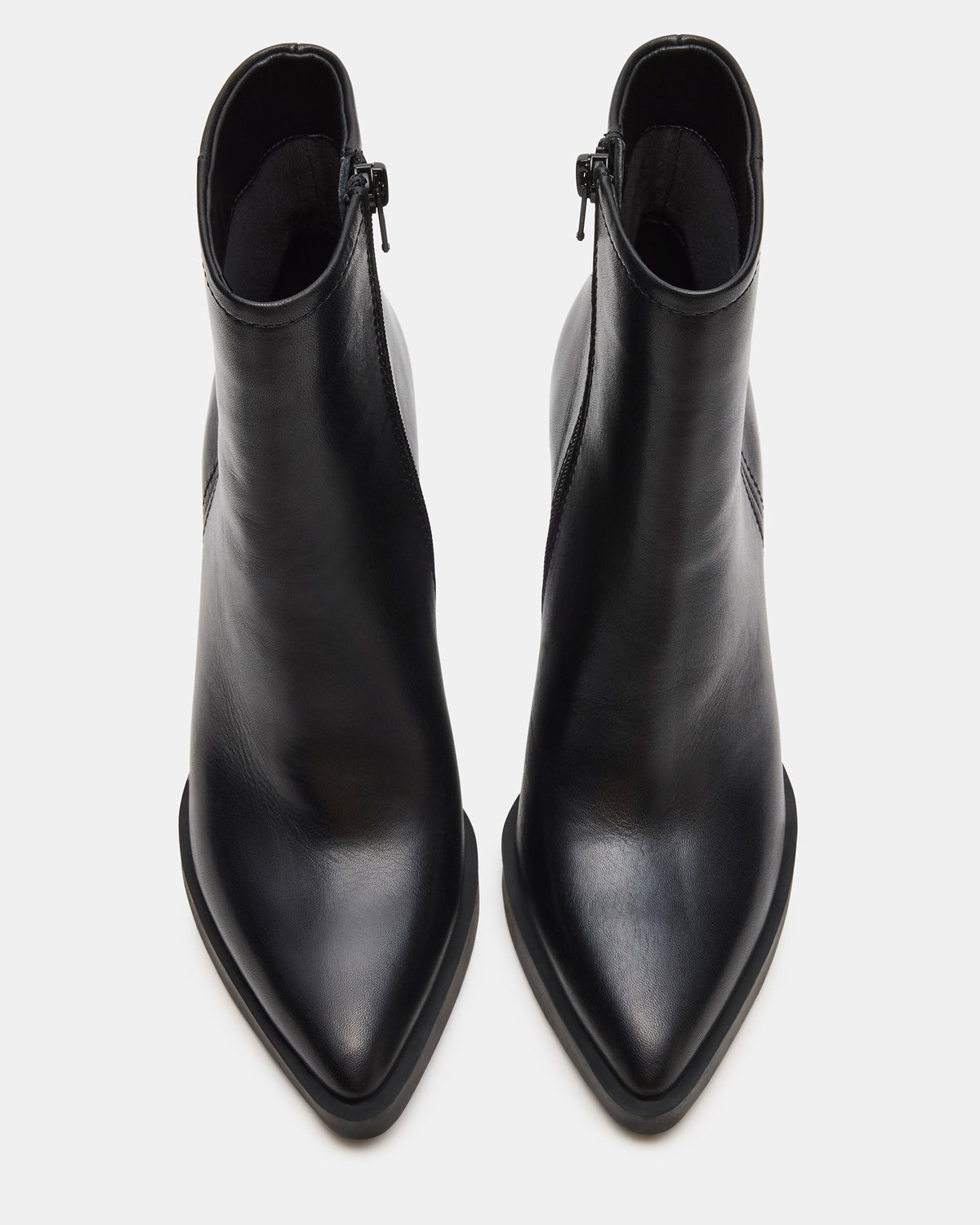 HARDEN Black Leather Women's Pointed-Toe Ankle Boot - Steve Madden