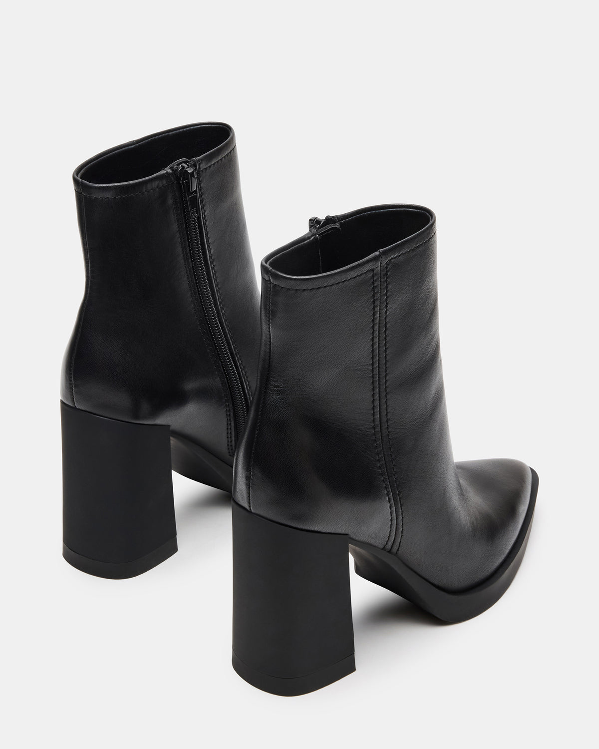 HARDEN Black Leather Women's Pointed-Toe Ankle Boot - Steve Madden