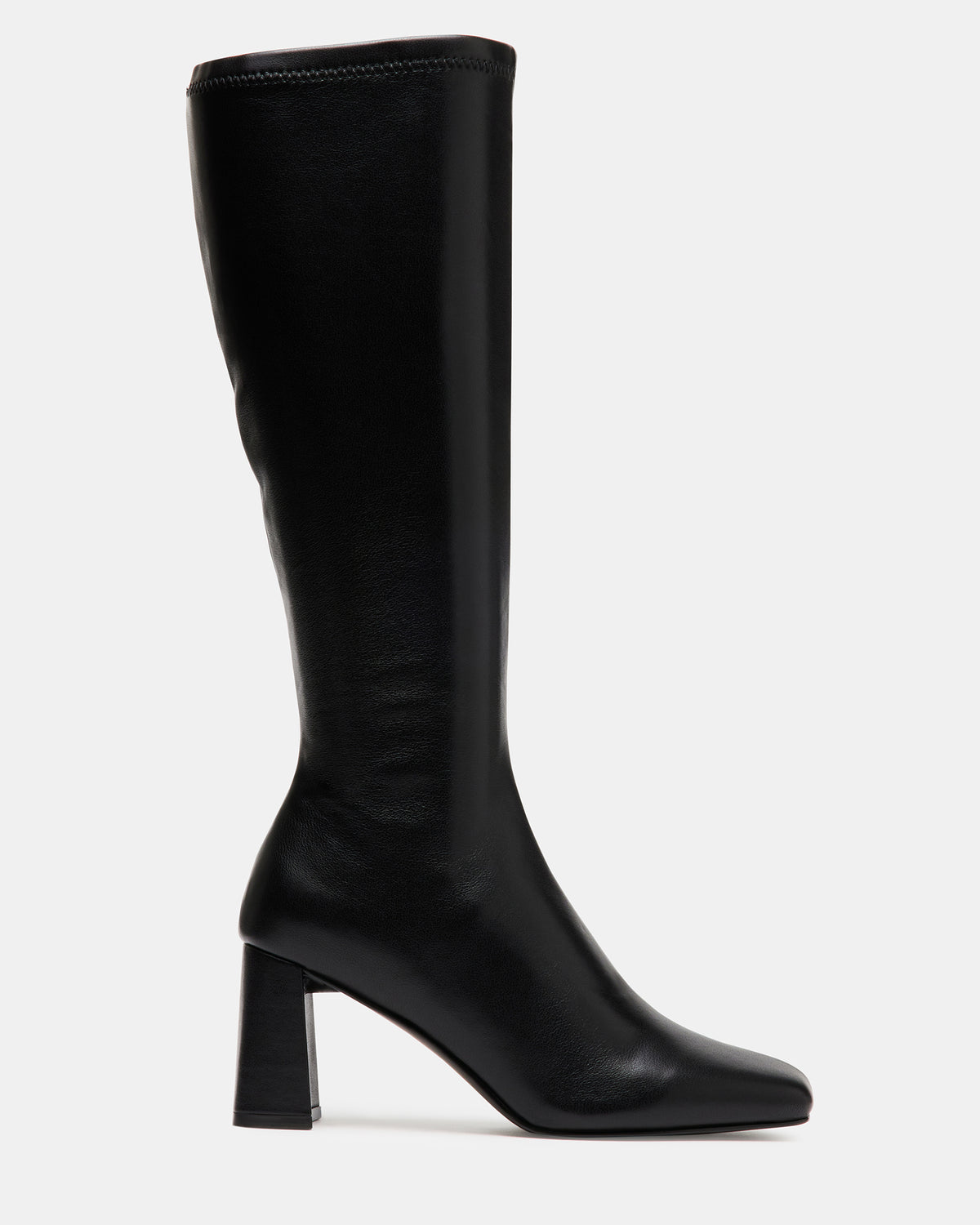 HOLLY Black Women's Knee-High Square-Toe Boot - Steve Madden