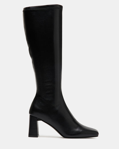 HOLLY Black Women's Knee-High Square-Toe Boot - Steve Madden