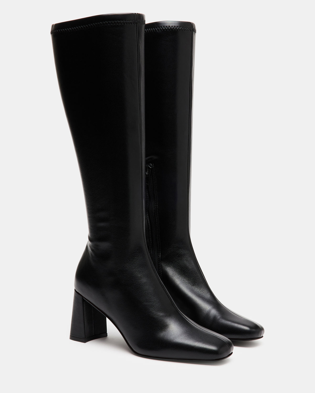 HOLLY Black Women's Knee-High Square-Toe Boot - Steve Madden