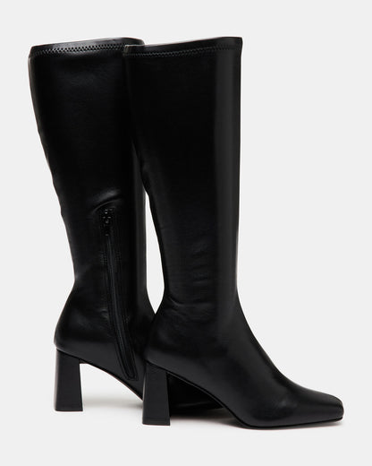 HOLLY Black Women's Knee-High Square-Toe Boot - Steve Madden