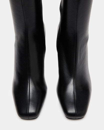 HOLLY Black Women's Knee-High Square-Toe Boot - Steve Madden