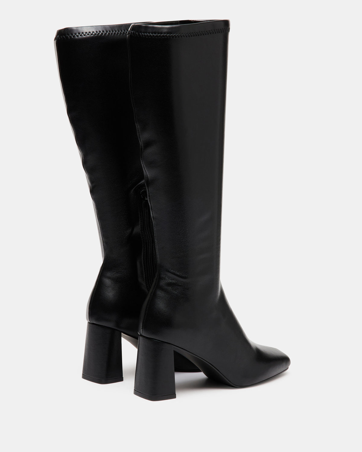 HOLLY Black Women's Knee-High Square-Toe Boot - Steve Madden