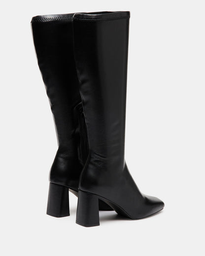 HOLLY Black Women's Knee-High Square-Toe Boot - Steve Madden