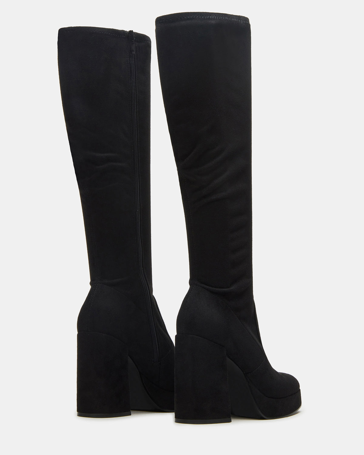 TWAIN Black Knee-High Block Heel Women's Boot - Steve Madden