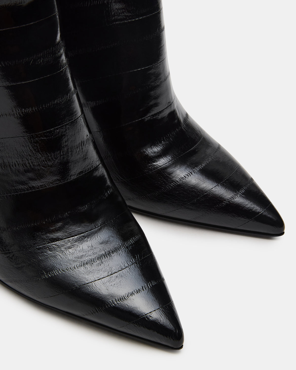 NITRO Black Eel Pointed-Toe Stiletto Heel Knee-High Women's Boots - Steve Madden