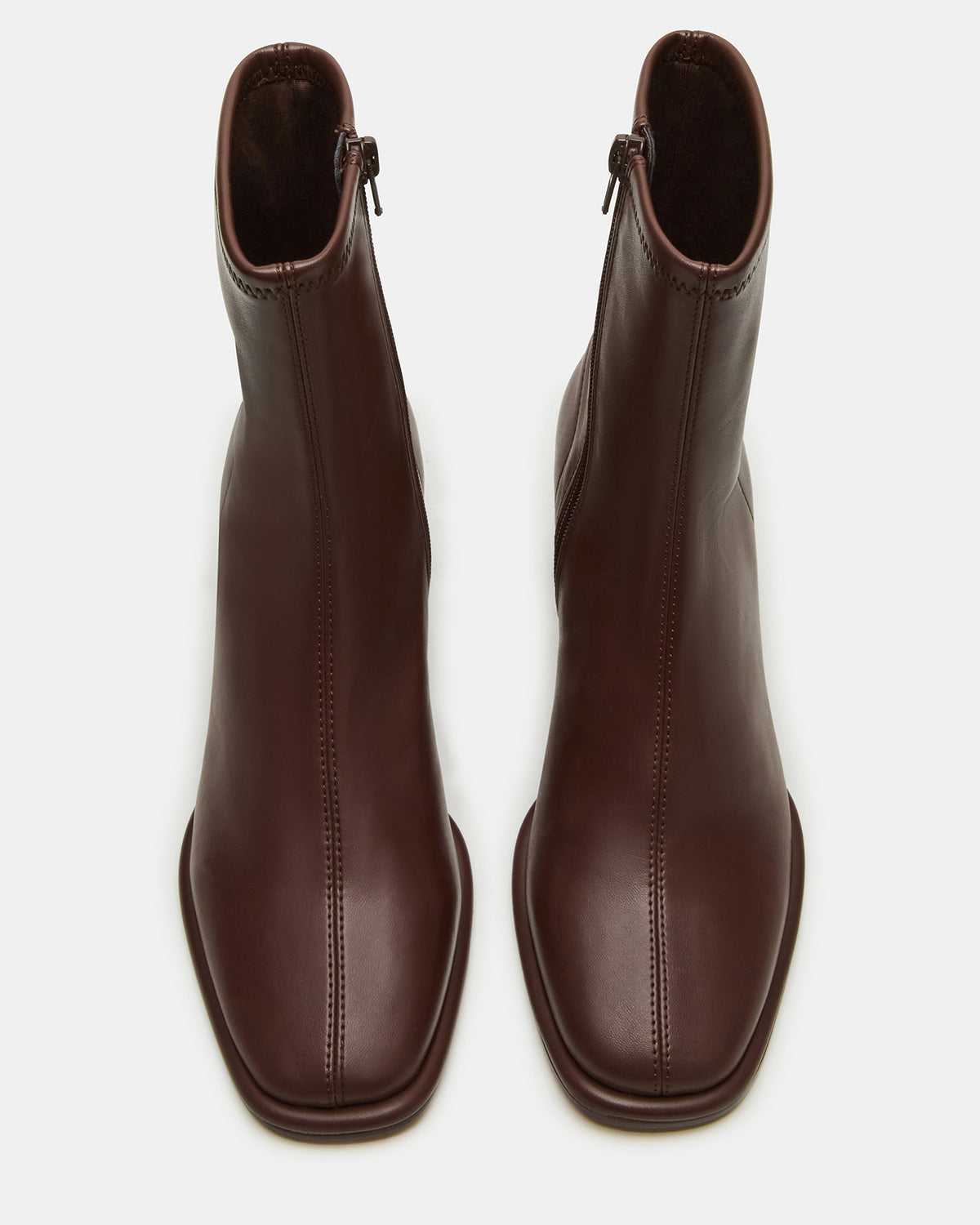 PAMMY Brown Square-Toe Block Heel Women's Ankle Boot - Steve Madden