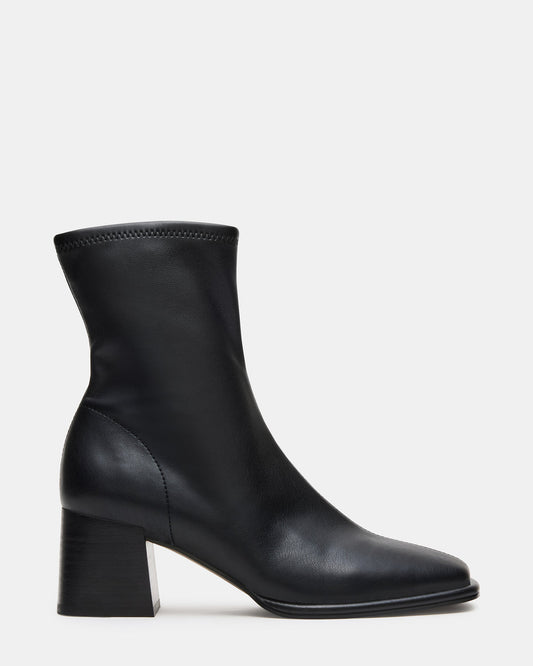 PAMMY Black Square-Toe Block Heel Women's Ankle Boot - Steve Madden