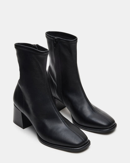 PAMMY Black Square-Toe Block Heel Women's Ankle Boot - Steve Madden