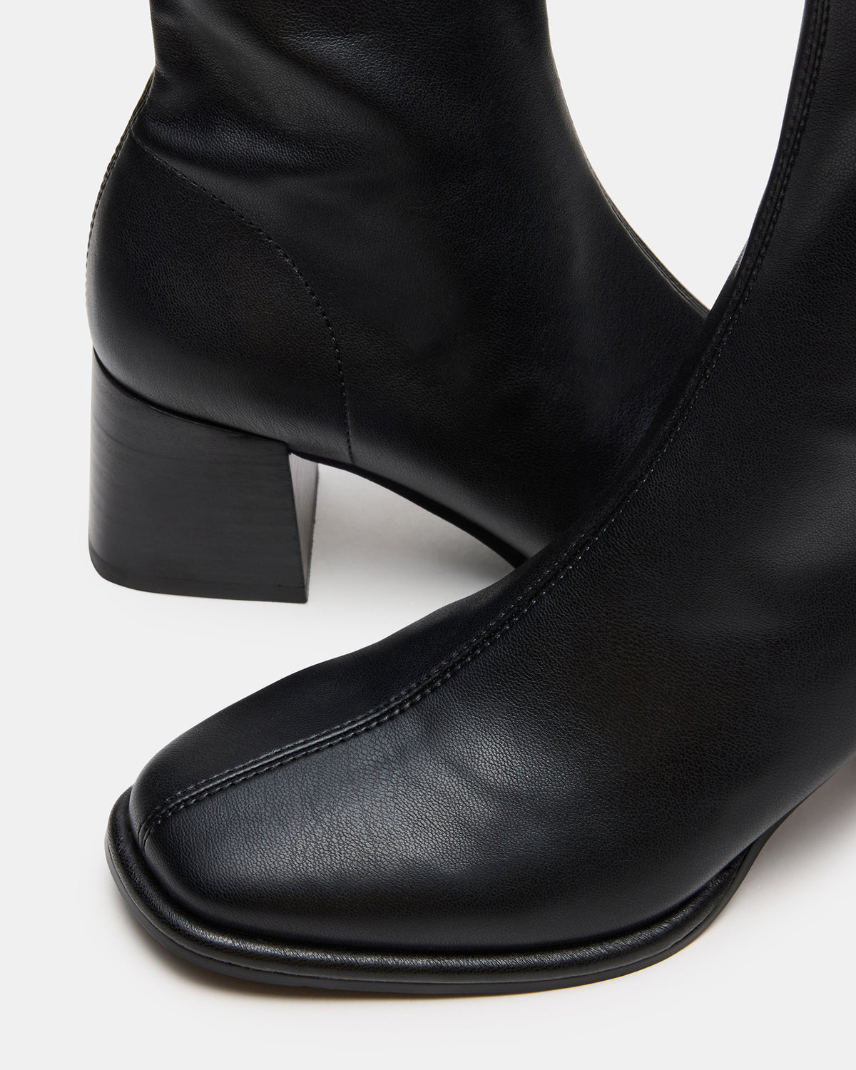 PAMMY Black Square-Toe Block Heel Women's Ankle Boot - Steve Madden