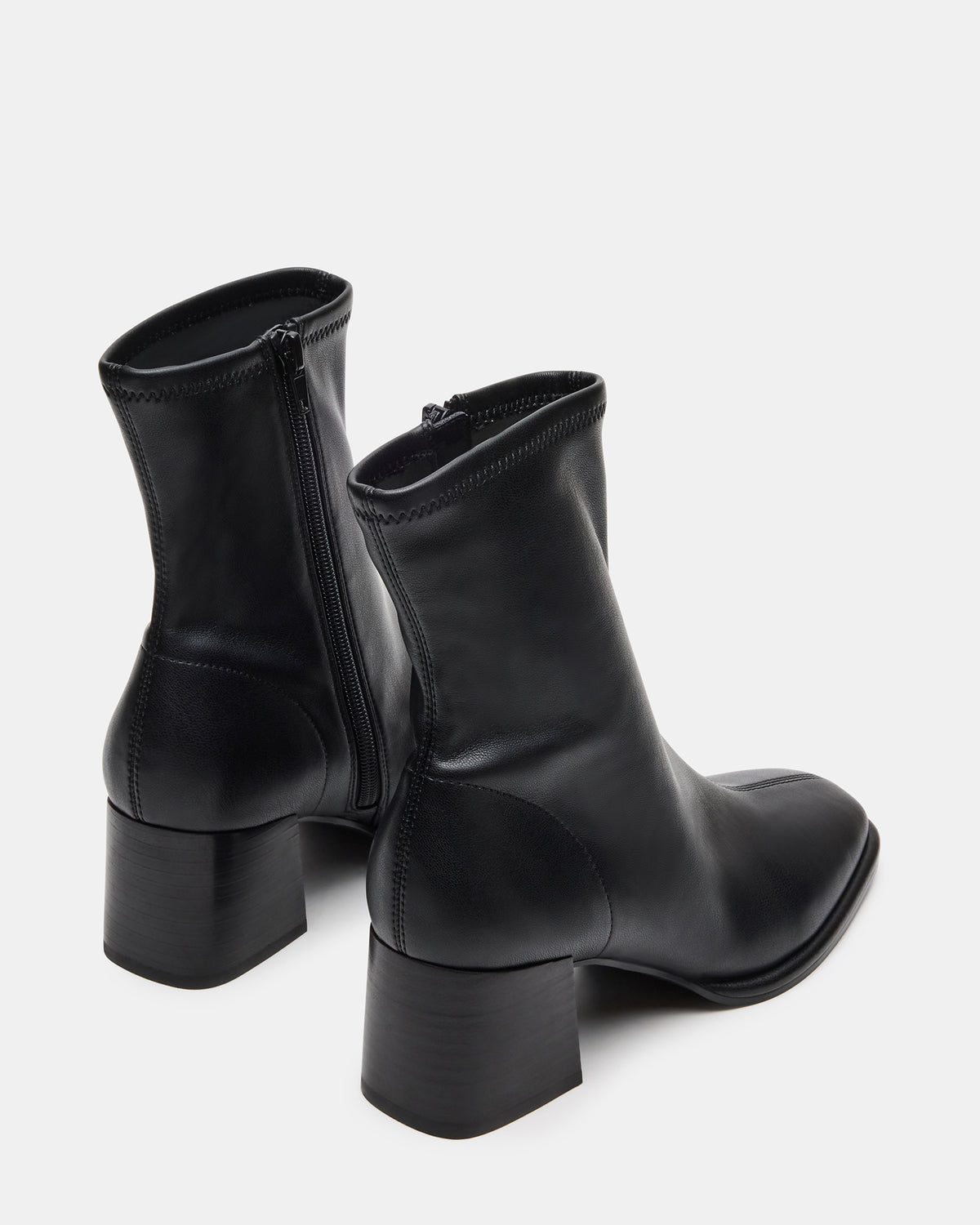 PAMMY Black Square-Toe Block Heel Women's Ankle Boot - Steve Madden