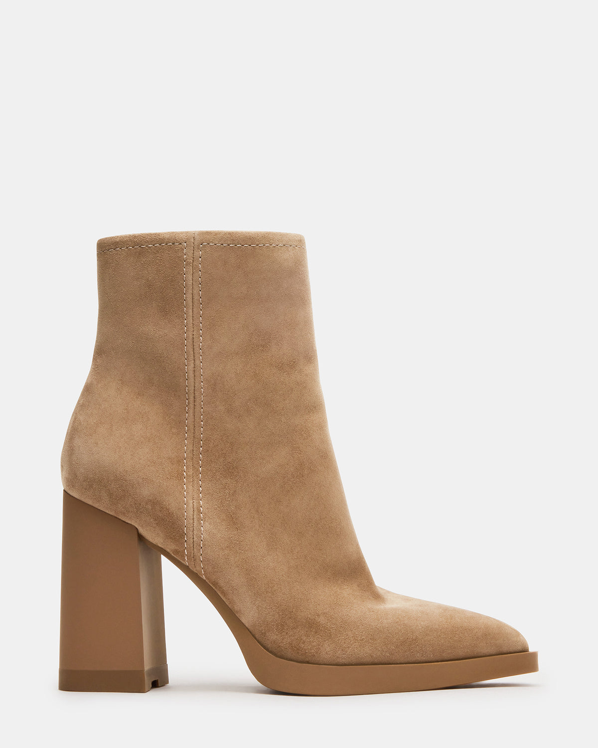 HARDEN Sand Suede Women's Pointed-Toe Ankle Boot - Steve Madden