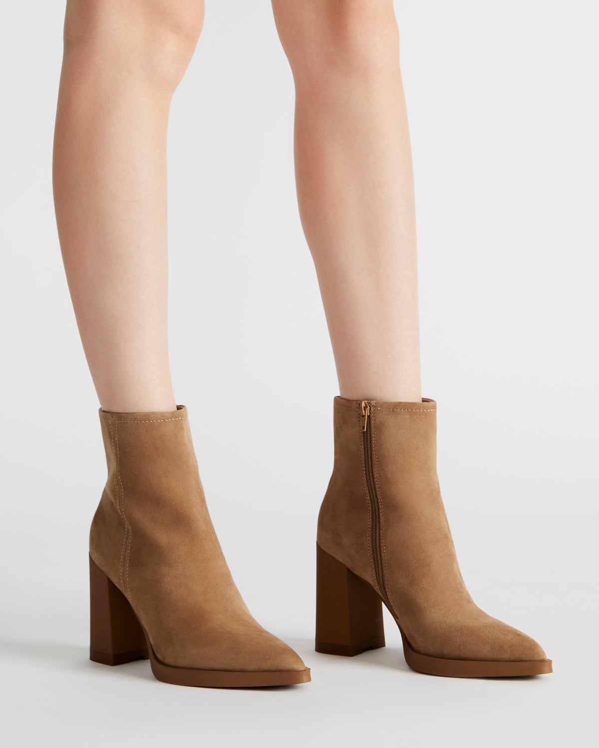HARDEN Sand Suede Women's Pointed-Toe Ankle Boot - Steve Madden