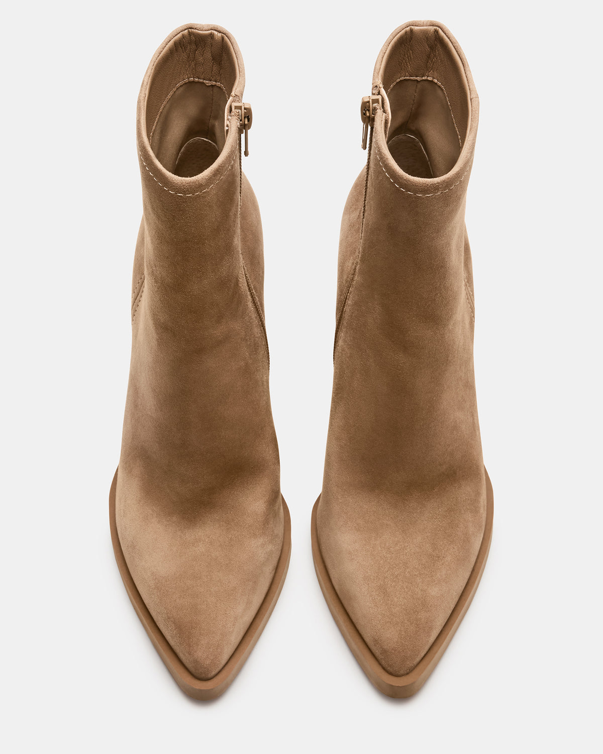 HARDEN Sand Suede Women's Pointed-Toe Ankle Boot - Steve Madden