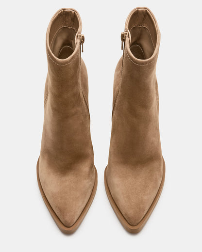 HARDEN Sand Suede Women's Pointed-Toe Ankle Boot - Steve Madden