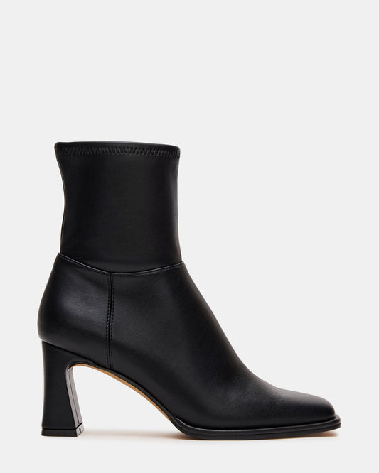 HARP Black Square-Toe Block Heel Women's Ankle Boot - Steve Madden