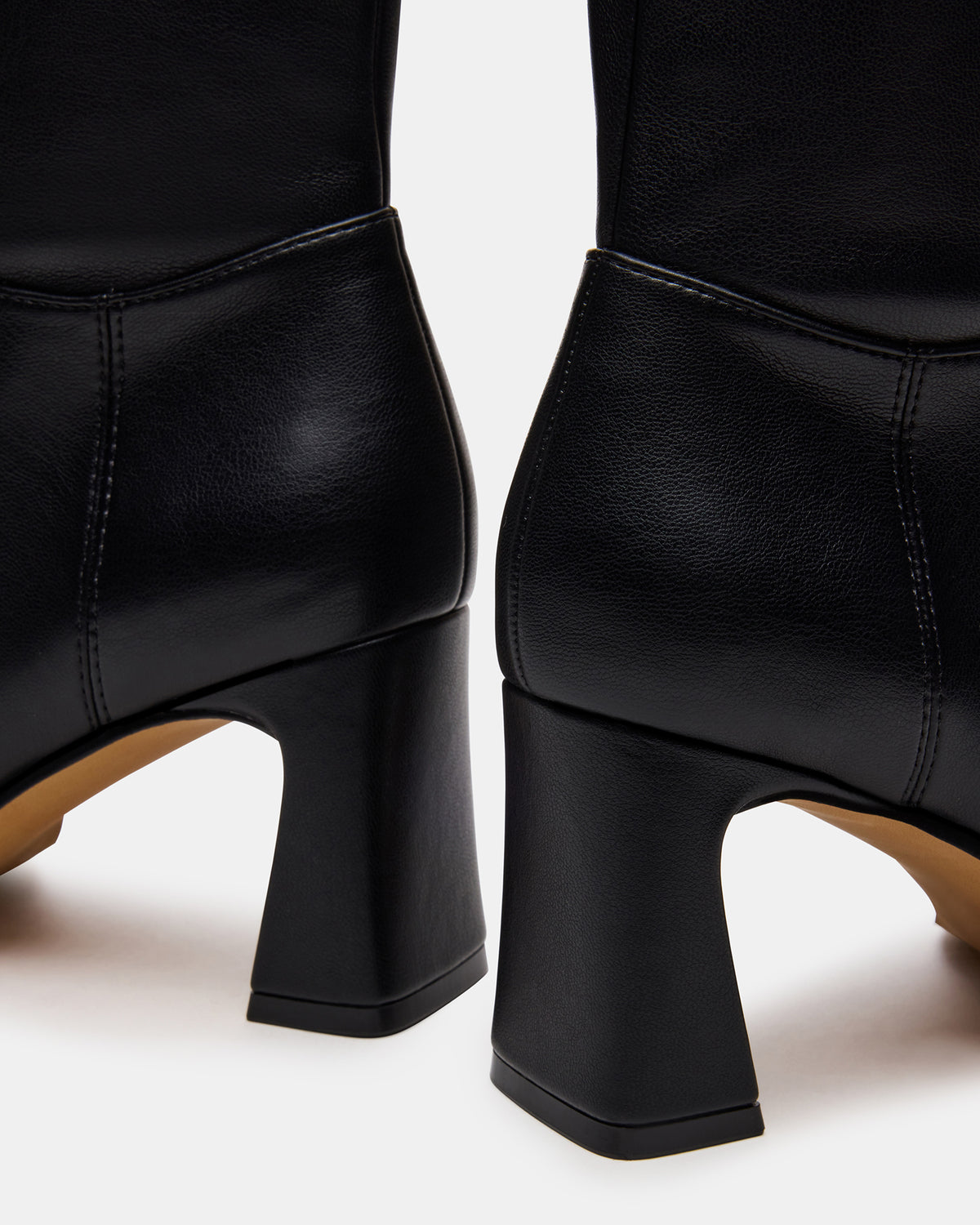 HARP Black Square-Toe Block Heel Women's Ankle Boot - Steve Madden
