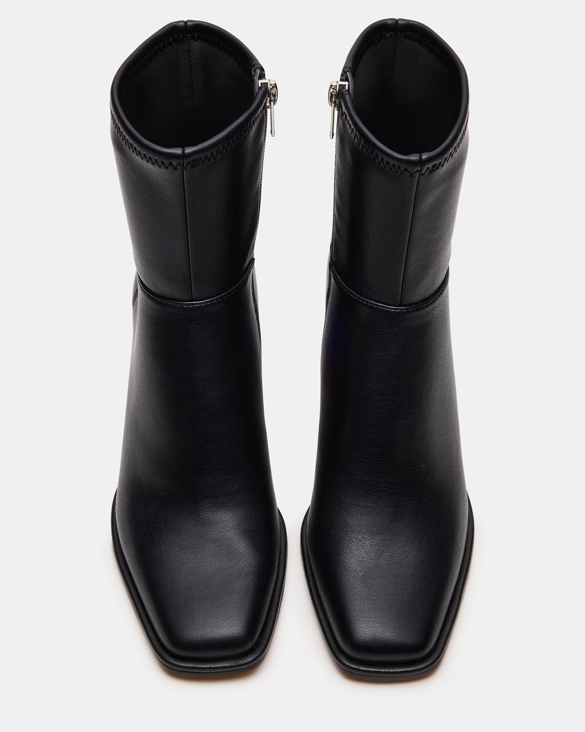 HARP Black Square-Toe Block Heel Women's Ankle Boot - Steve Madden