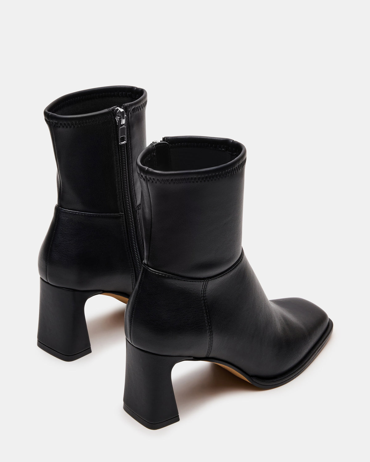 HARP Black Square-Toe Block Heel Women's Ankle Boot - Steve Madden