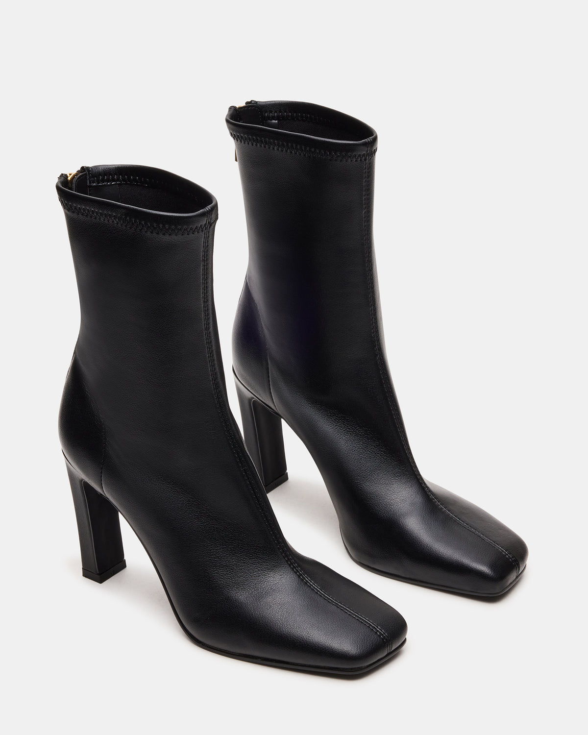 KHELAN Black Square-Toe Heeled Women's Ankle Boot - Steve Madden