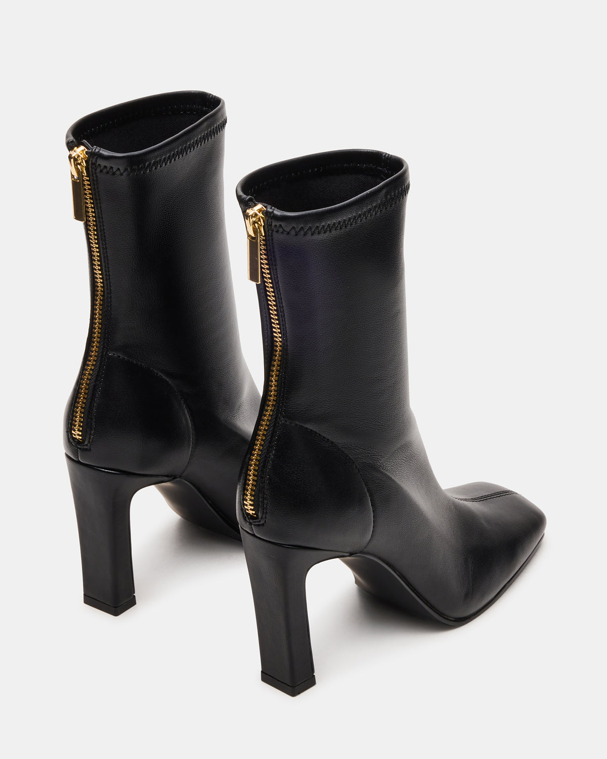 KHELAN Black Square-Toe Heeled Women's Ankle Boot - Steve Madden