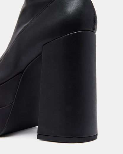 CYPRESS Black Women's Platform Vegan Leather Boots - Steve Madden
