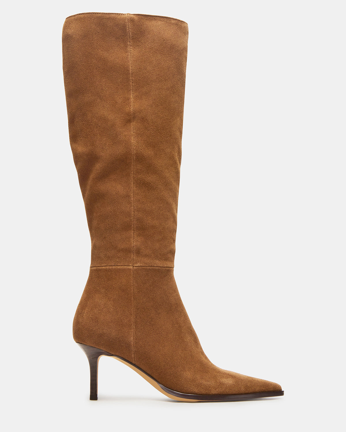 LINGO Chestnut Suede Pointed-Toe Knee-High Women's Boot - Steve Madden