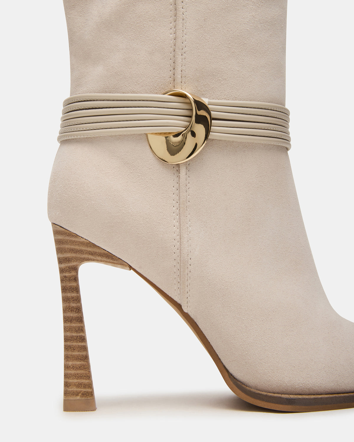 KYNDALL Bone Suede Pointed-Toe Stiletto Heeled Knee-High Women's Boot - Steve Madden