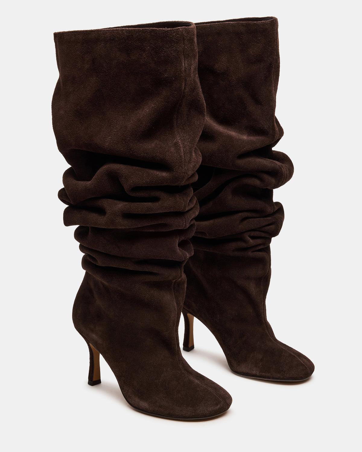 ALLISON Brown Suede Over-The-Knee Heeled Women's Boot - Steve Madden