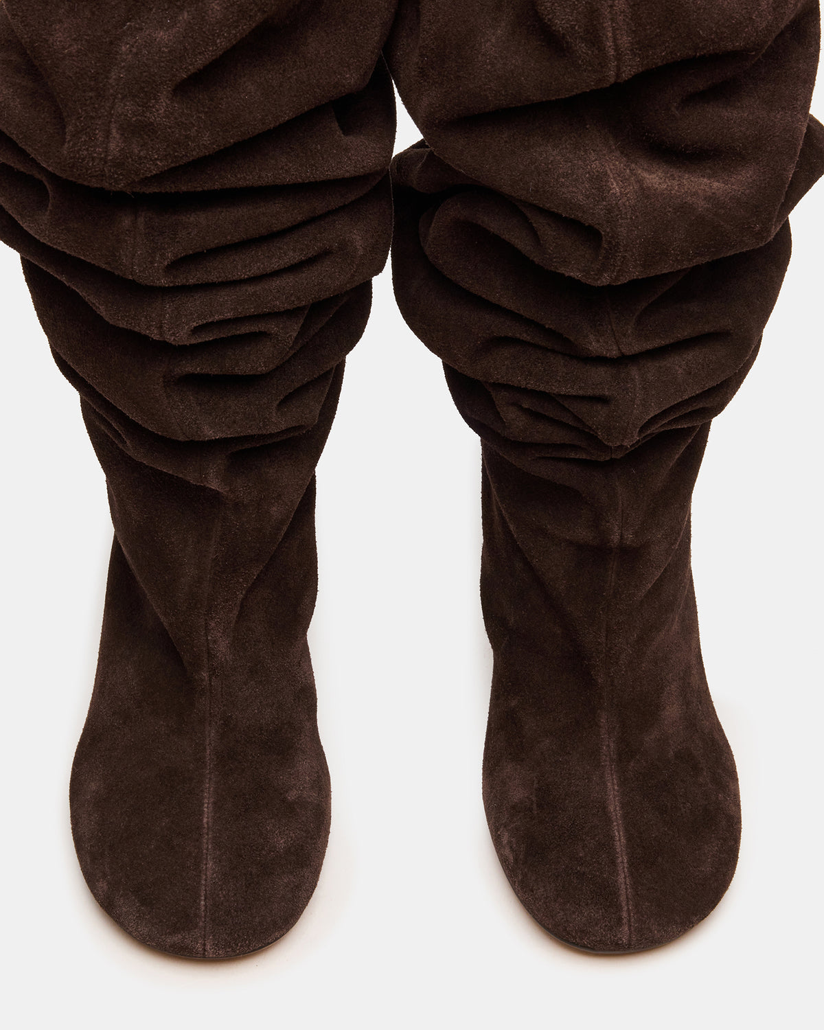 ALLISON Brown Suede Over-The-Knee Heeled Women's Boot - Steve Madden