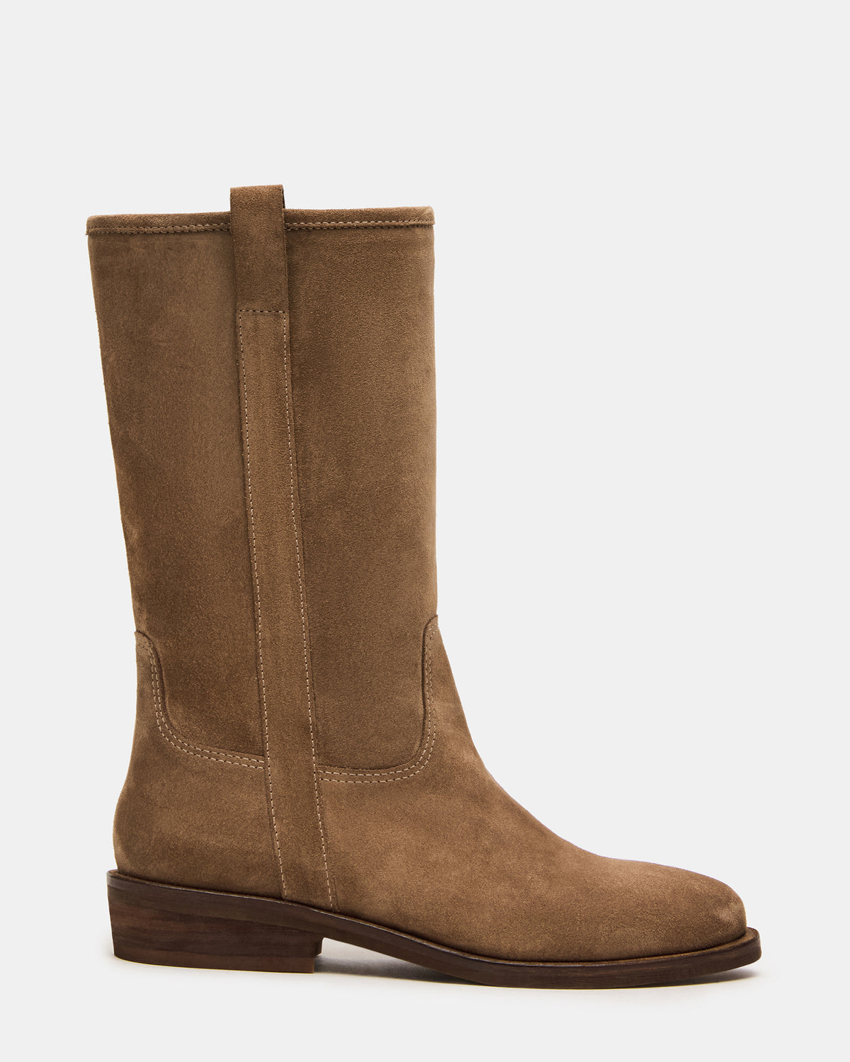 DUNSTER Chestnut Suede Wood Bottom Women's Boot - Steve Madden