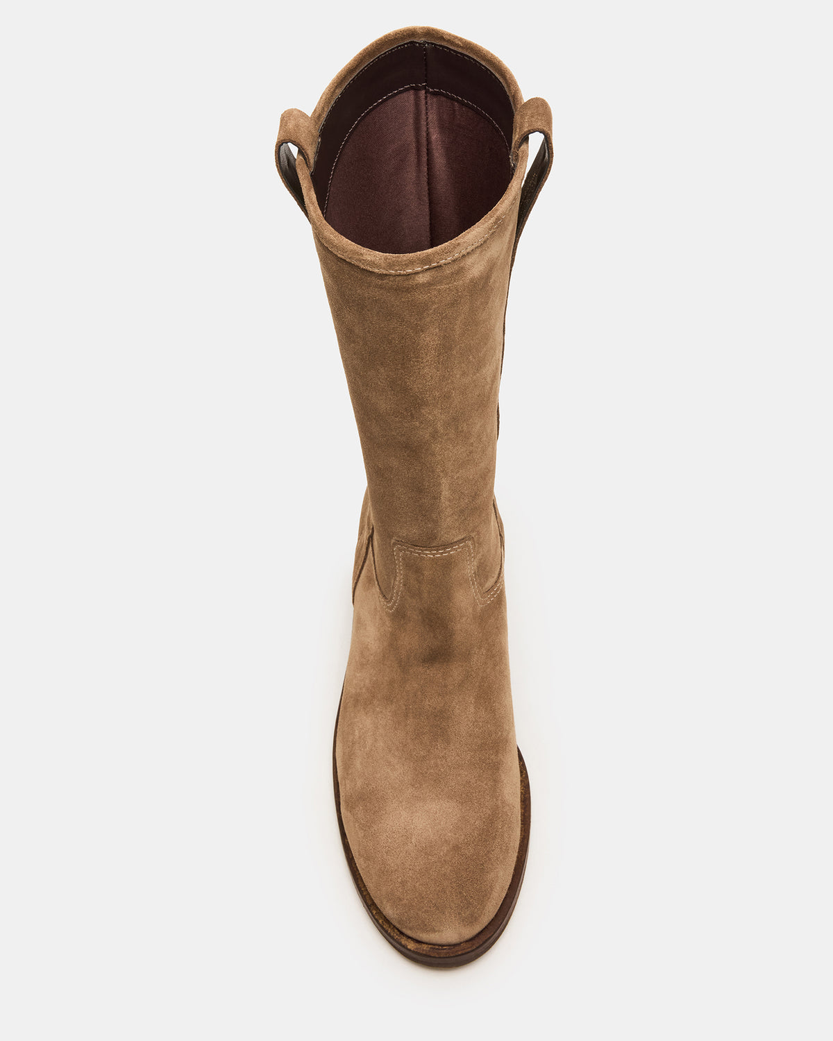 DUNSTER Chestnut Suede Wood Bottom Women's Boot - Steve Madden