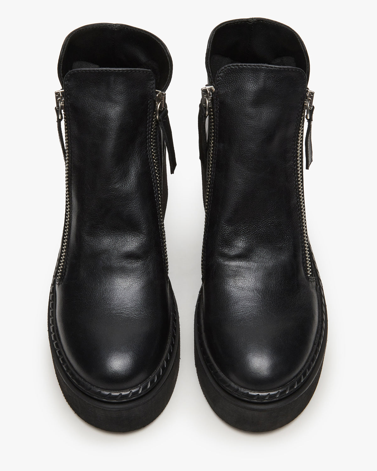 DRIFT Black Leather Platform Moto Women's Ankle Boot - Steve Madden