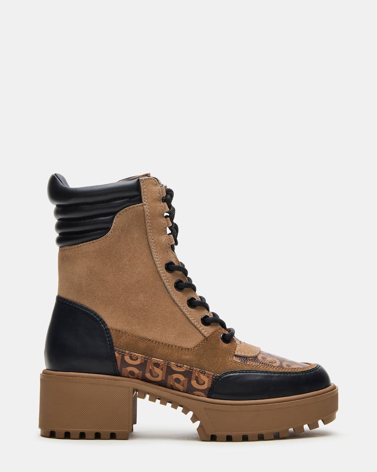 HIKER Tan Multi Platform Lug Lace-Up Women's Anke Boot - Steve Madden