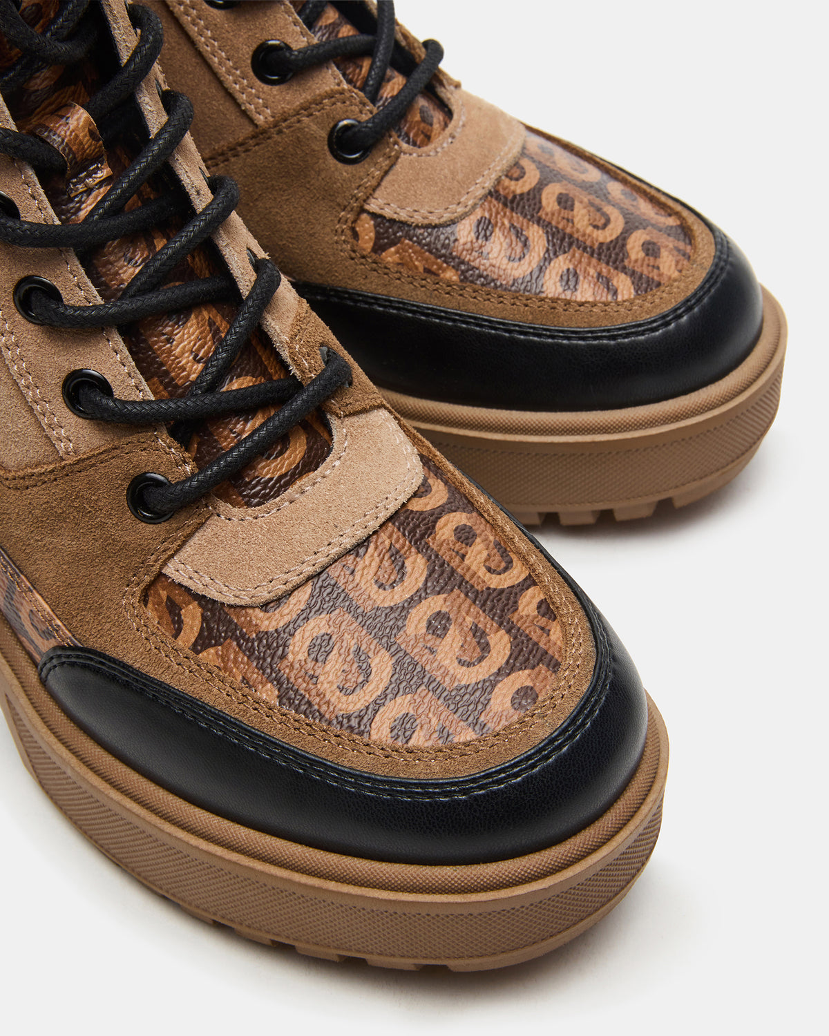 HIKER Tan Multi Platform Lug Lace-Up Women's Anke Boot - Steve Madden