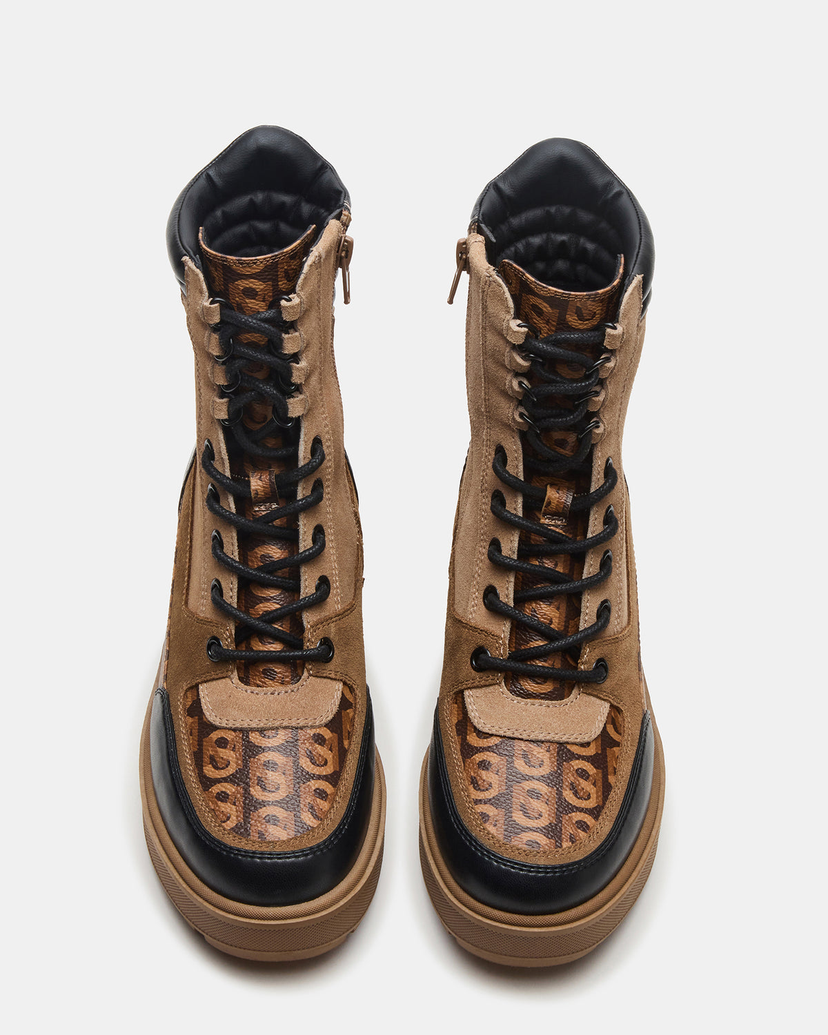 HIKER Tan Multi Platform Lug Lace-Up Women's Anke Boot - Steve Madden
