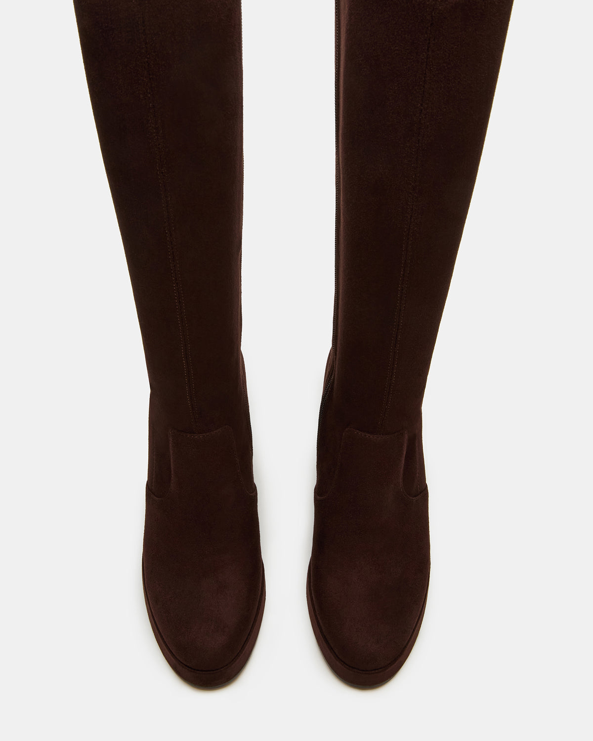 TWAIN Brown Knee-High Block Heel Women's Boot - Steve Madden
