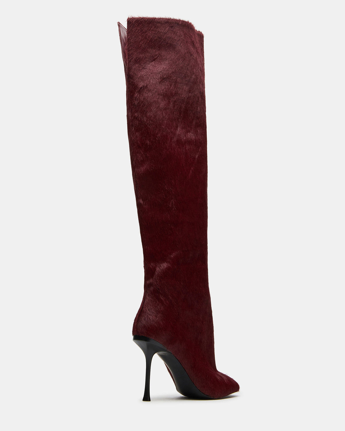 ALLURING Red Over-The-Knee Square-Toe Heeled Women's Boot - Steve Madden