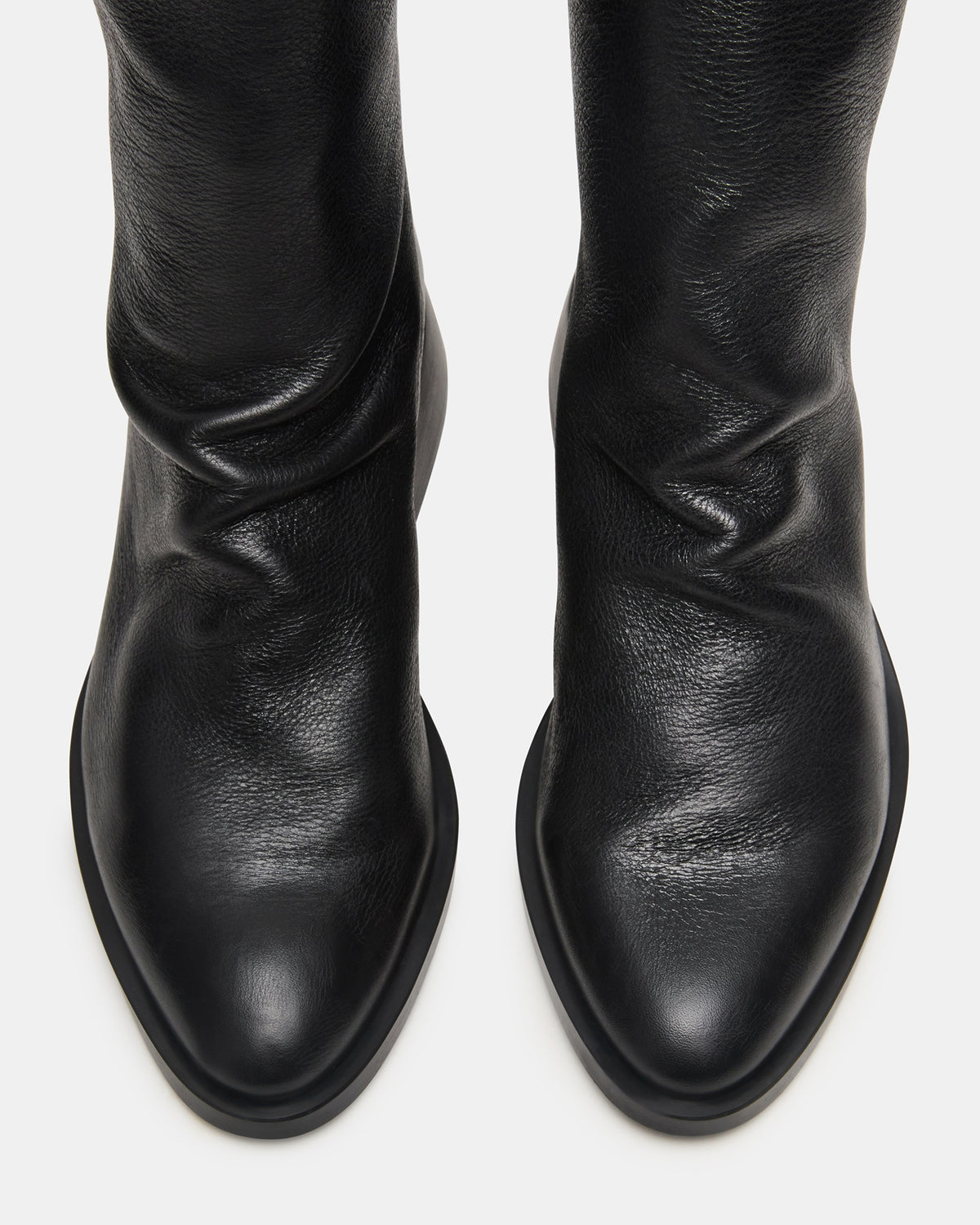 NEXIE Black Leather Women's Pointed-Toe Ankle Boot - Steve Madden