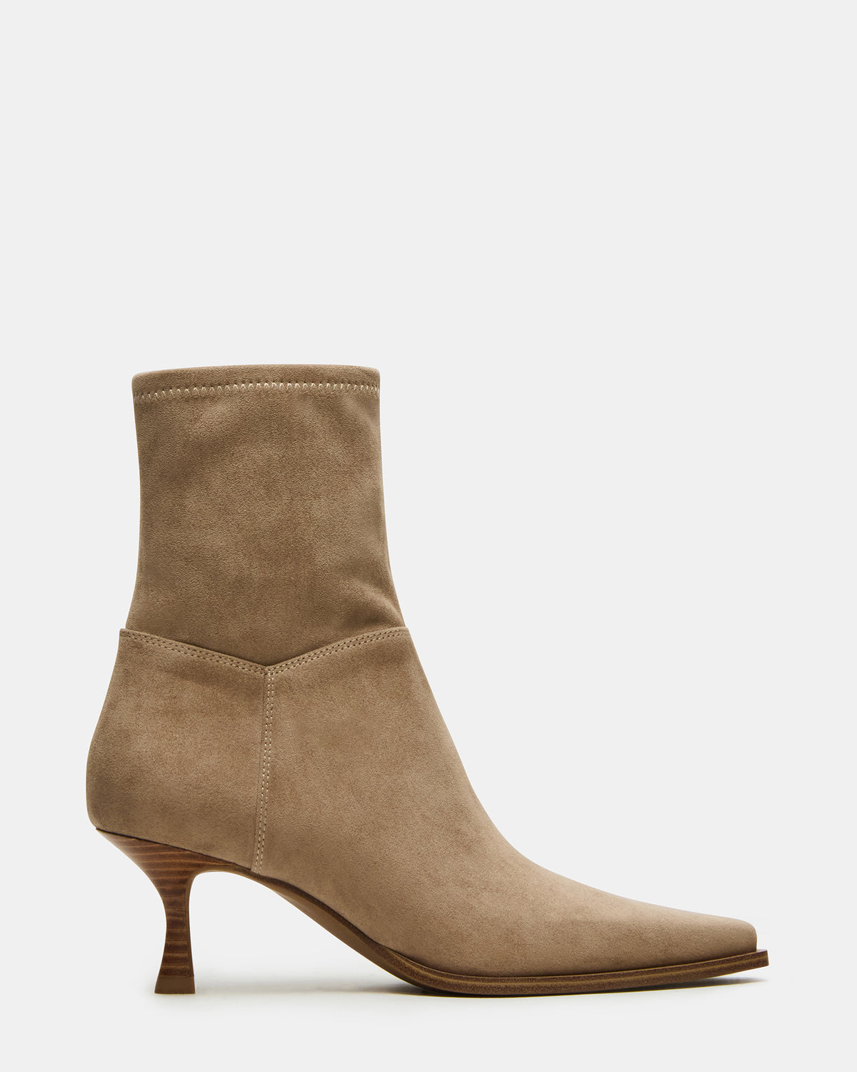 STASIA Taupe Pointed-Toe Kitten Heel Women's Ankle Boot - Steve Madden