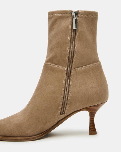 STASIA Taupe Pointed-Toe Kitten Heel Women's Ankle Boot - Steve Madden