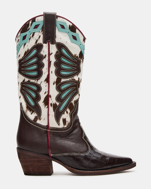 ARROYO Blue Multi Western Pointed-Toe Wome's Boot - Steve Madden