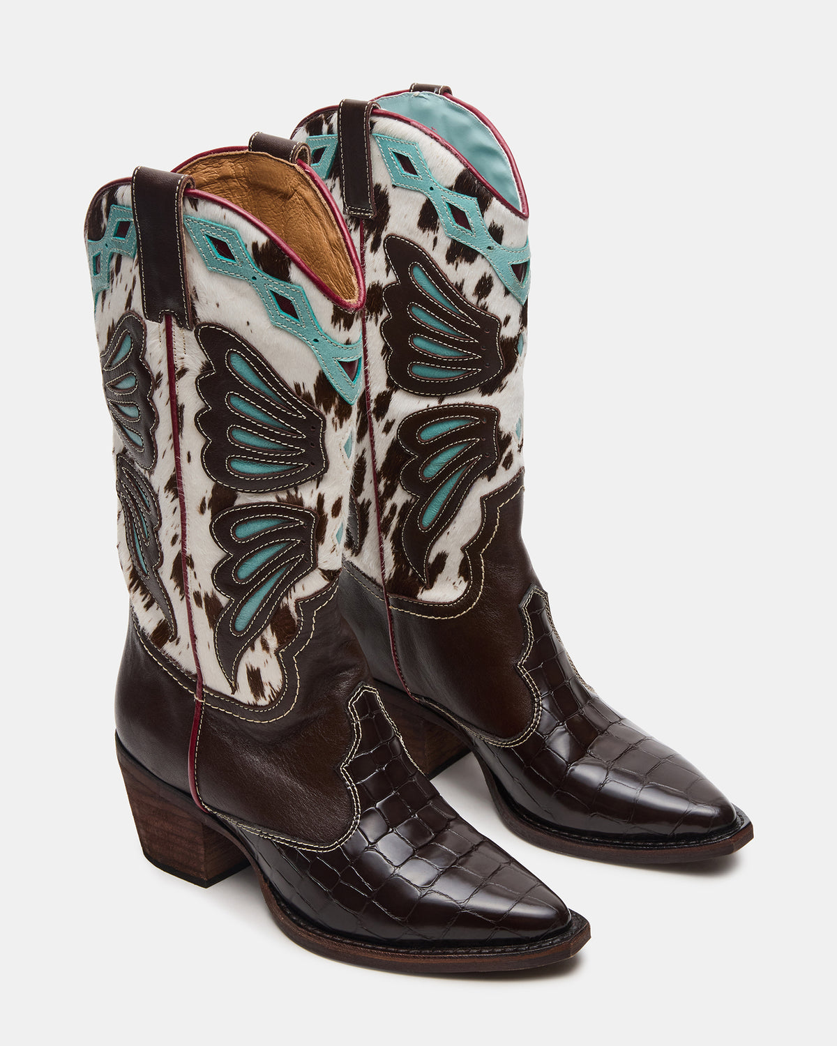 ARROYO Blue Multi Western Pointed-Toe Wome's Boot - Steve Madden