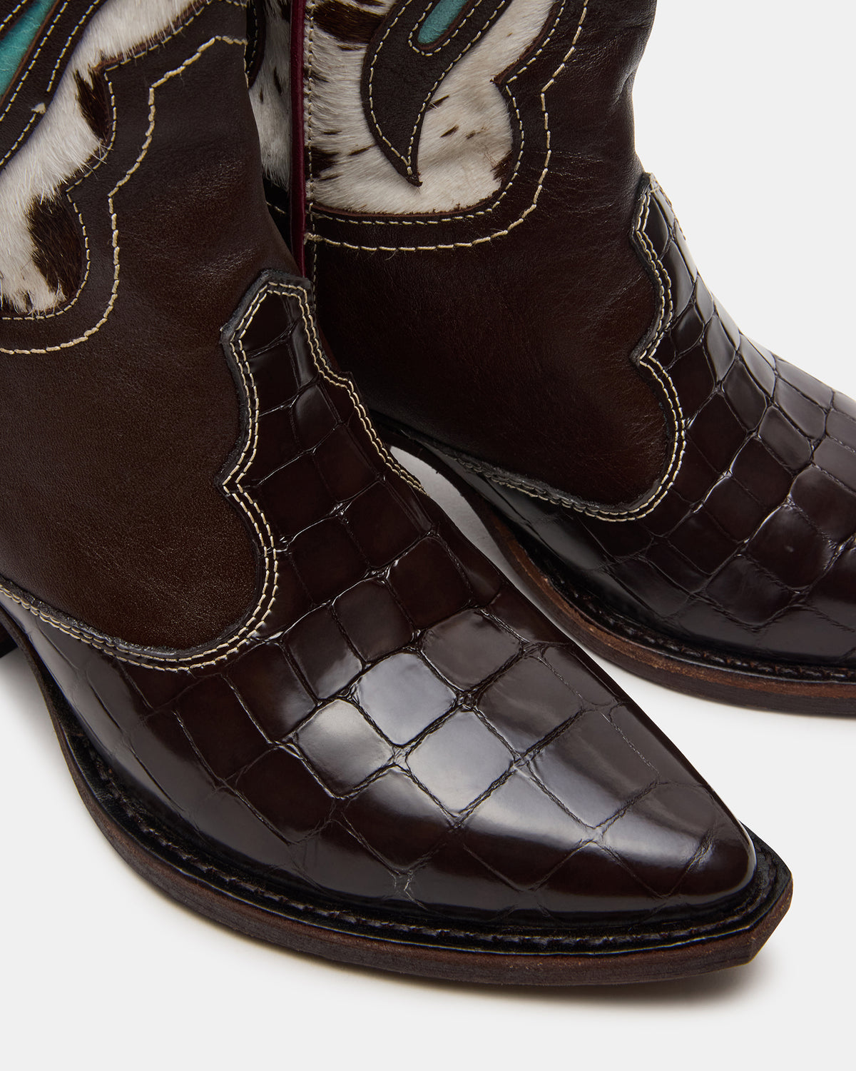 ARROYO Blue Multi Western Pointed-Toe Wome's Boot - Steve Madden