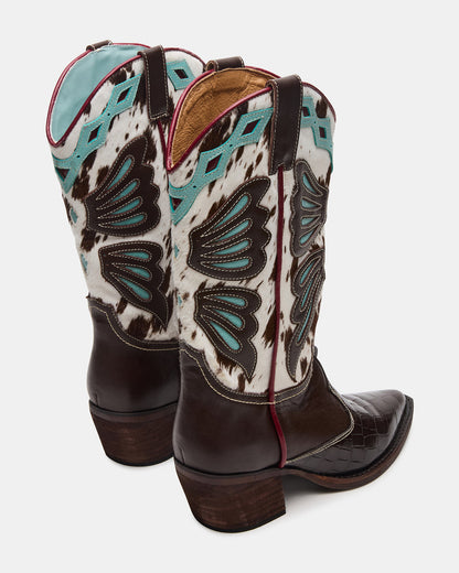 ARROYO Blue Multi Western Pointed-Toe Wome's Boot - Steve Madden
