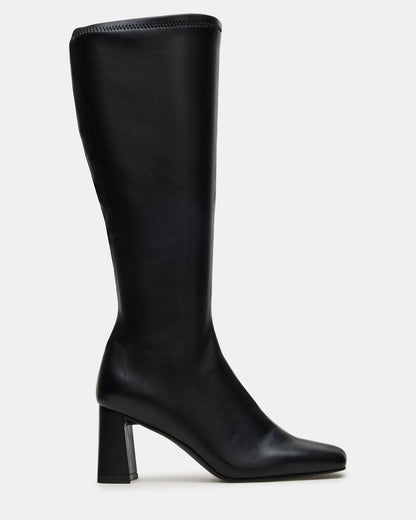 HOLLY Black Wide Calf Women's Knee-High Square-Toe Boot - Steve Madden